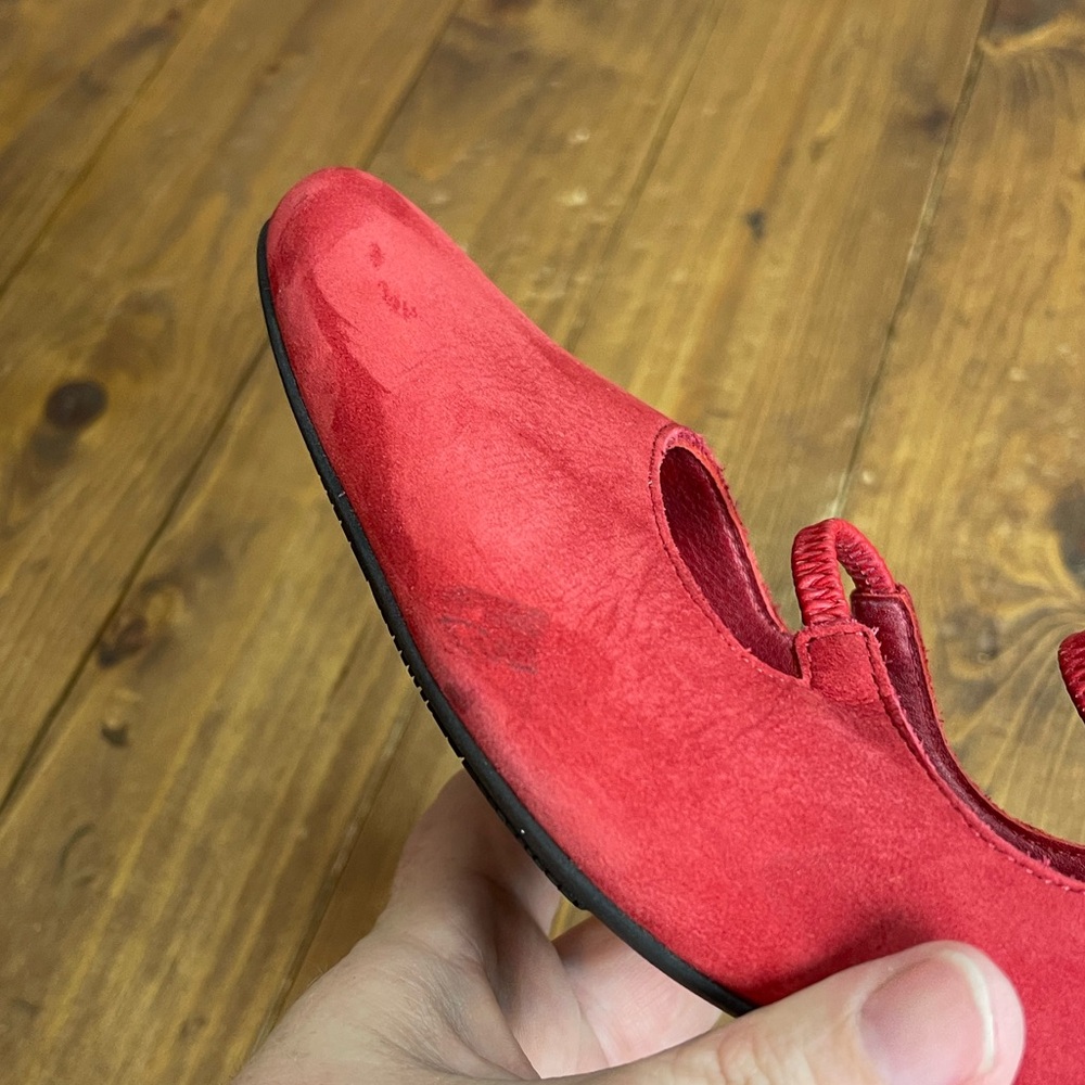 Arche size 37 red Nubuck leather double strap Mary Jane style shoes - Picture 10 of 11